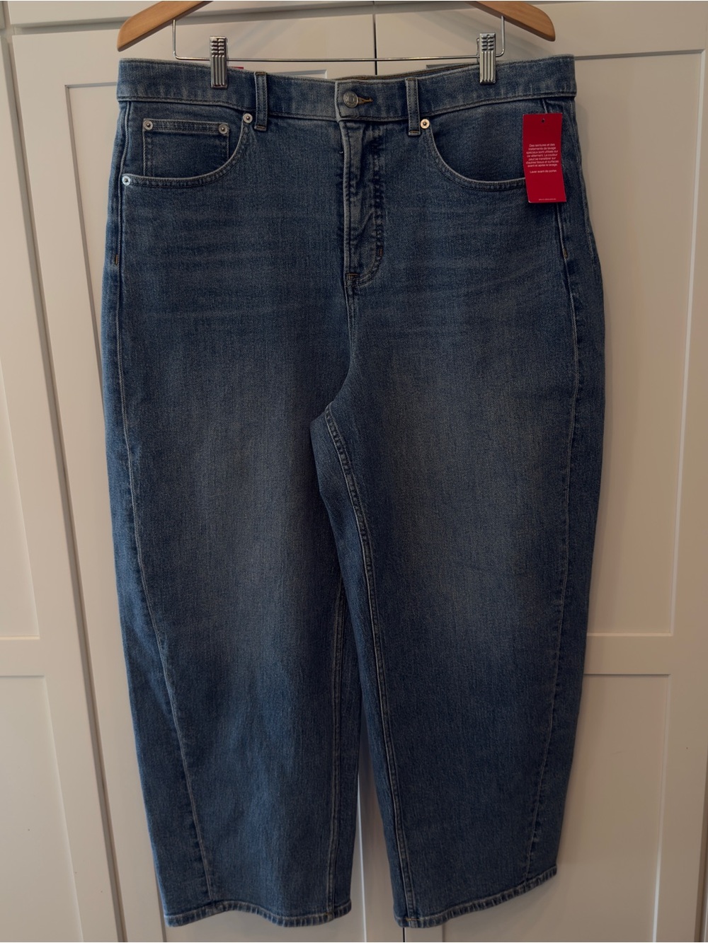 NWT SPANX Shape Authentic 360 Barrel Leg Blue Jeans Size 1X